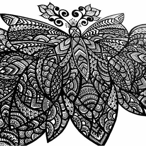 11 X 14  black and white tribal/butterfly design. 

SOLD OUT!!
