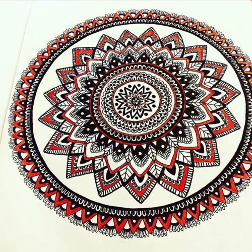 9 X 12 Mandala drawn in with black ink and colored in with dark pink and dark purple marker. 

SOLD OUT! 